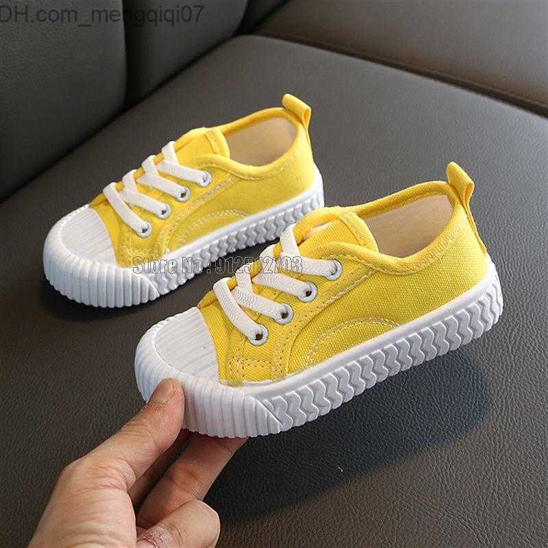 Sneakers Baby White/Black Sports Shoes Spring Lace Casual Children's Comfortable Boys/Girls Canvas Shoes Z230712