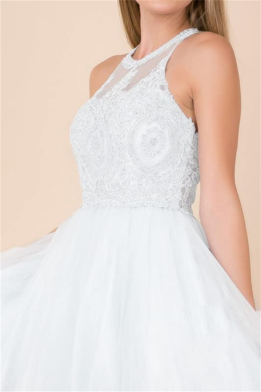 Short Homecoming Dresses Appliques Beading A-Line Jewel Backless Tulle Party Gowns Princess Plus Size Mini Birthday Prom Graudation Cocktail Party Gow