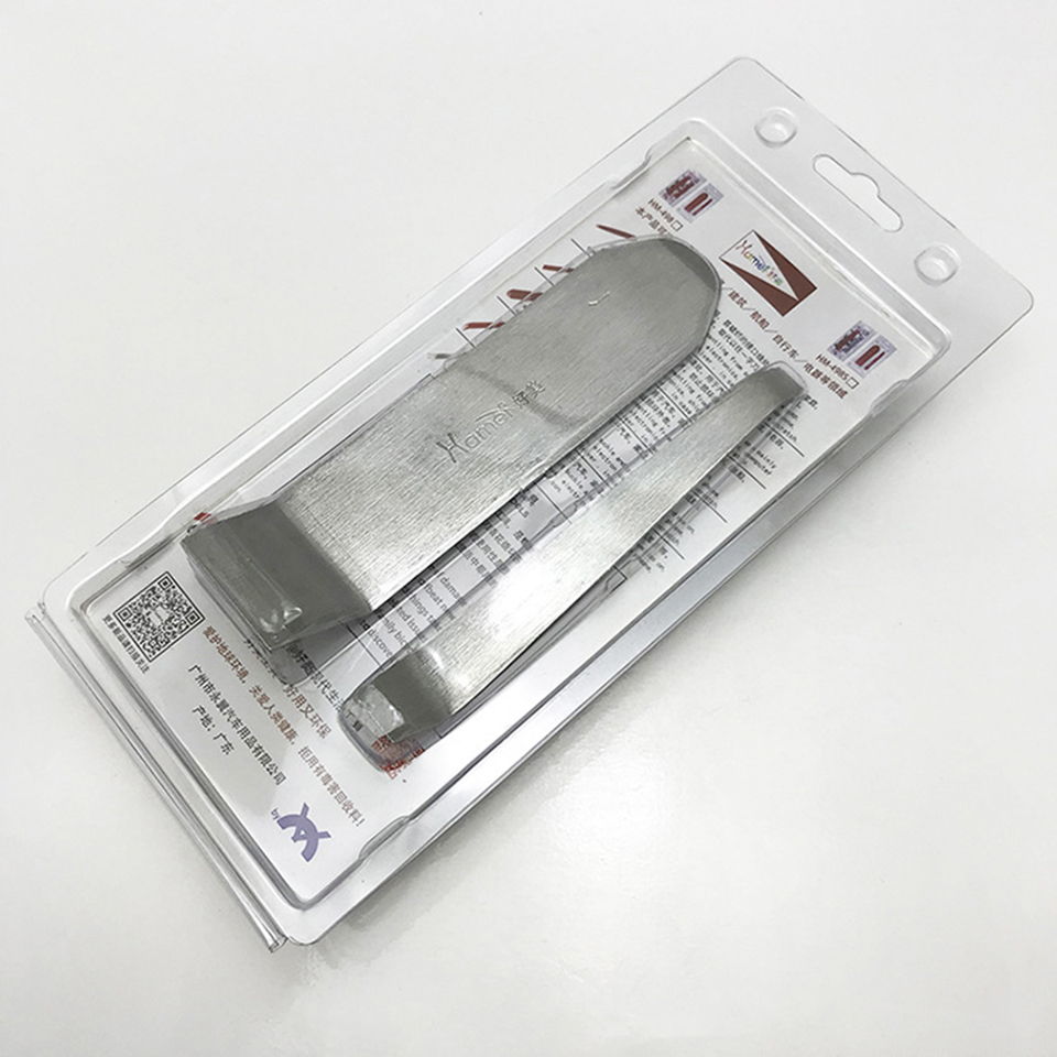 Non-Scratch Metal Car Pry Tool Set - 4pcs Steel Dash & Interior Trim Remover for Precision Radio Installation and Door Clip Removal HM-498X