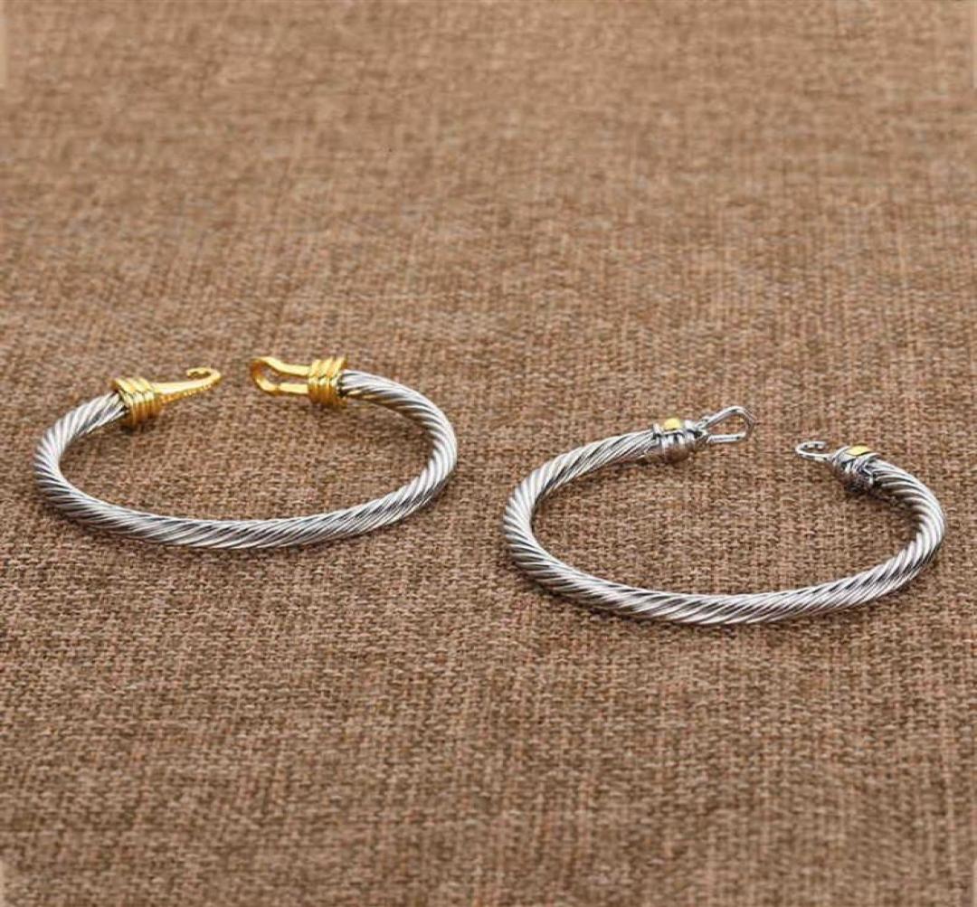 Silver ed Cuff Bangle Fashion Men Bracelets Charm Bracelet hook 5MM Wire Woman Designer Cable Mens Jewelry Exquisite Simple Jewelr1483673
Silver ed Cuff Bangle Fashion Men Bracelets Charm Bracelet hook 5MM Wire Woman Designer Cable Mens Jewelry Exquisite Simple Jewelr1483673