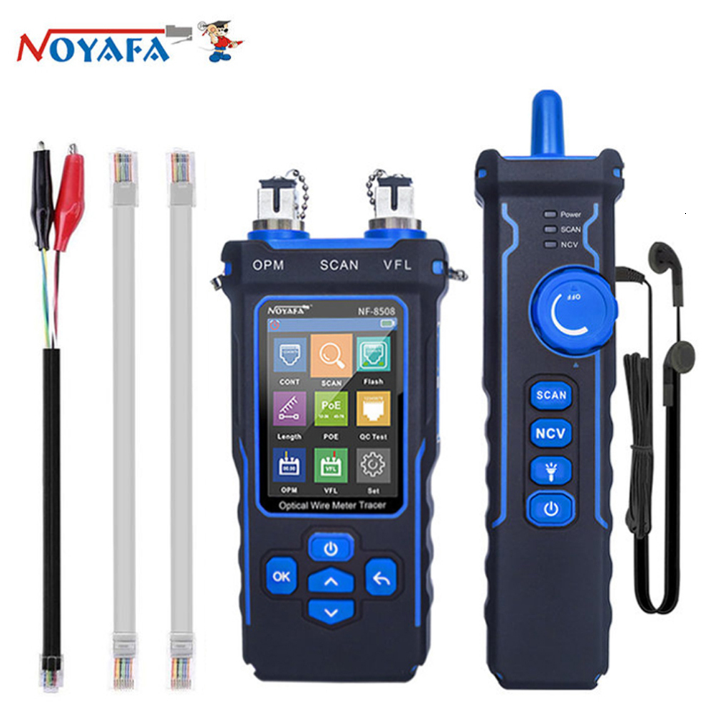 Image of Networking Tools NOYAFA NF 8508 Cable Tracker LCD Display Network Measure Length Wiremap Tester PoE Checker Optical Power Meter 230712