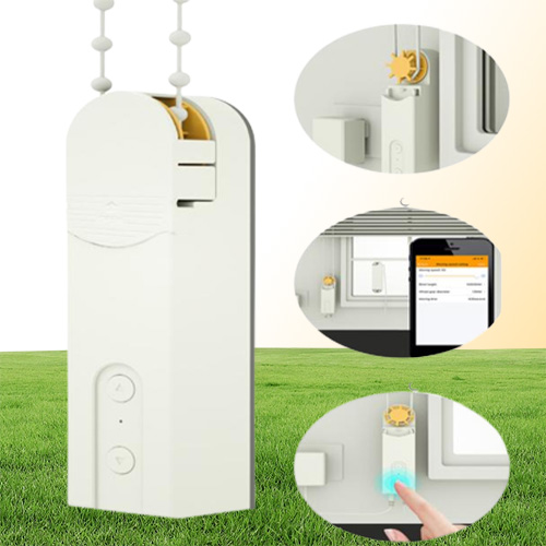 Automatic DIY controls Motorized Chain Roller Blinds Drive Motor Powered By Solar Panel and Charger Buildin Bluetooth APP Control