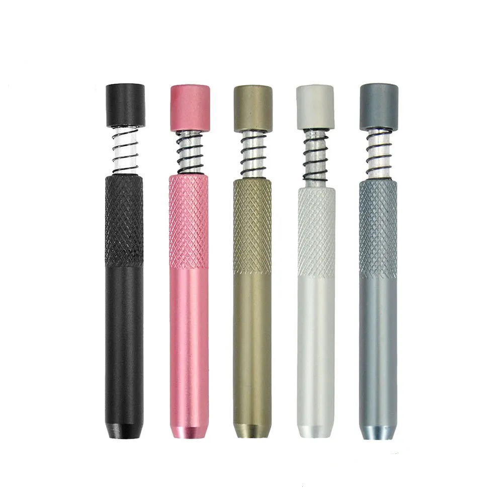 Portable Metal Pipes One Hitter Bat Spring Pipe Smoke Shop 78MM Aluminum Snuff Snorter Tube Cigarette Dugout Tobacco Herb Pipes
Portable Metal Pipes One Hitter Bat Spring Pipe Smoke Shop 78MM Aluminum Snuff Snorter Tube Cigarette Dugout Tobacco Herb Pipes