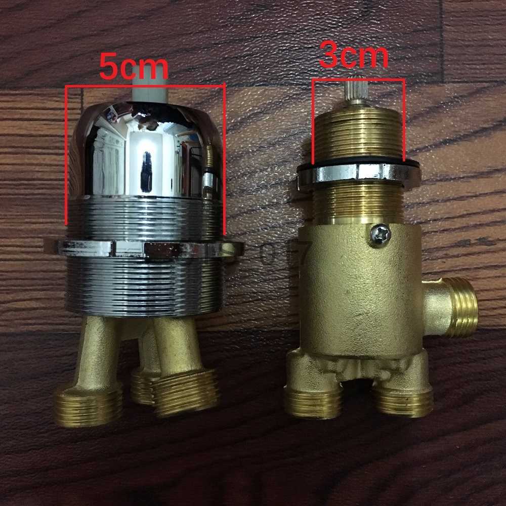 Kitchen Faucets MTTUZK Solid Brass Bathtub Hot and Cold Mixing Faucet Split Mixer 1 in 2 out Switch Bathtub Tap Bathroom Shower Faucet x0712