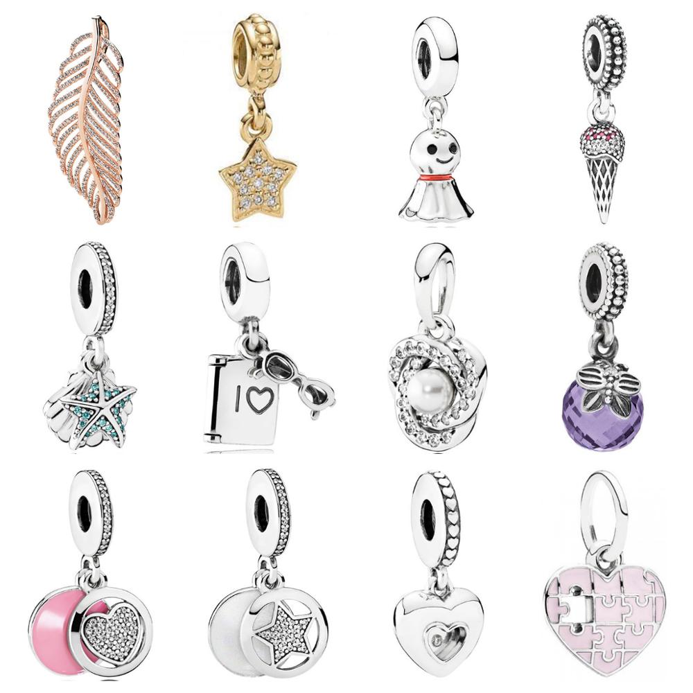 PDD DZ 10 925 Sterling Silver Spring New Charm Pendant with DIY Bracelet Necklace Jewelry Gift Carving Suitable for Women
