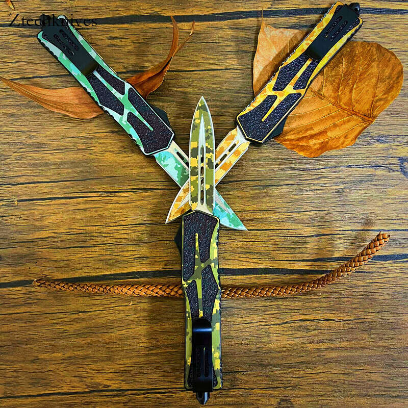 Automatic Opening Durable Materials Locking Mechanism Tanto Blade Clip Point Blade Stainless Steel Handle Stainless Steel Blade Push
Automatic Opening Durable Materials Locking Mechanism Tanto Blade Clip Point Blade Stainless Steel Handle Stainless Steel Blade Push