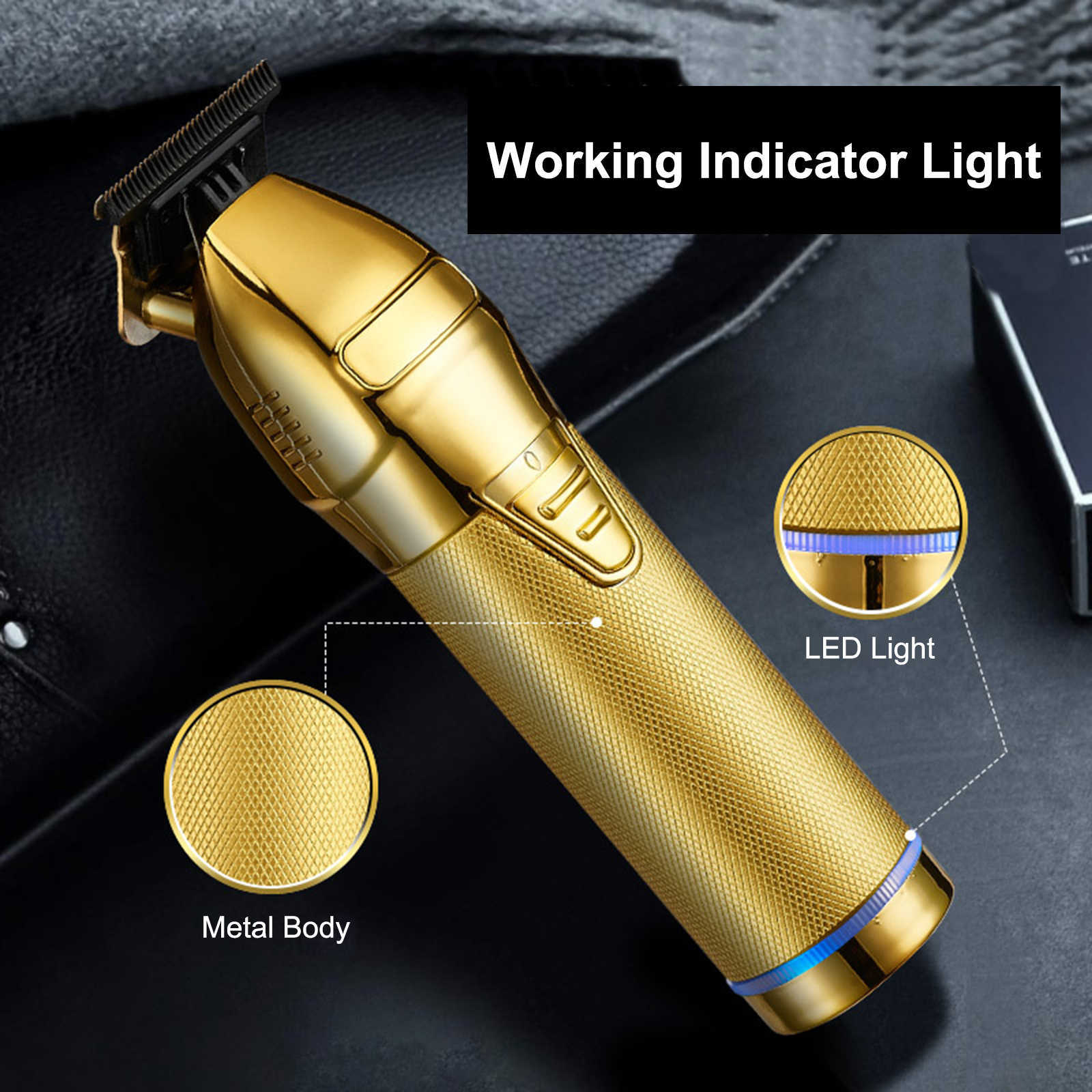 Hair Trimmer Hair Clippers with Guide Combs Men Cordless Hair Cutting Trimmer Kit Electric Haircut Kit Beard Trimmer Barber Hair Styling Tool