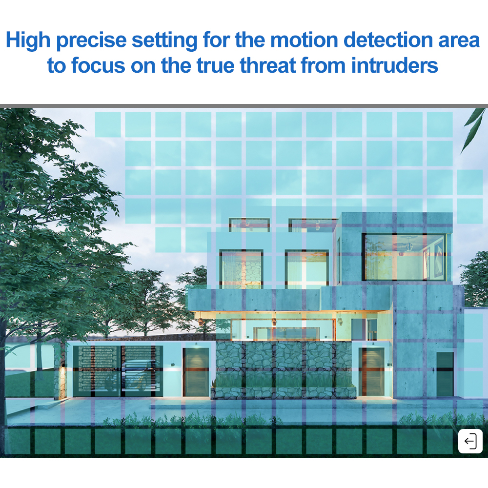 home security video intercom system with 4 channels 1080p resolution split screen display motion sensor and integrated doorbell