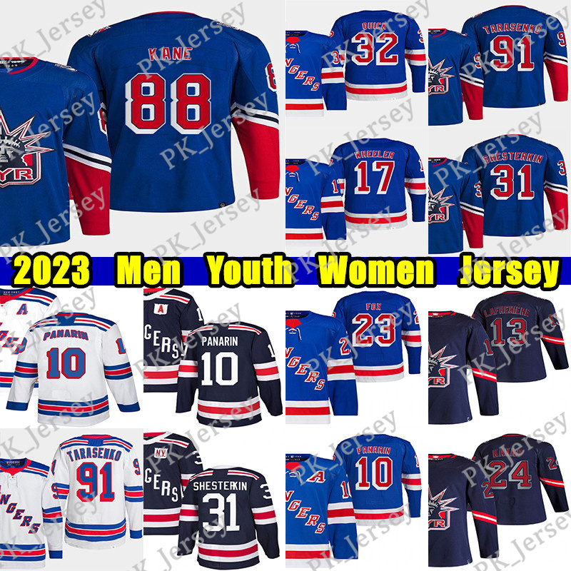 #88 Patrick Kane Reverse Retro hockey jersey 23 Adam Fox 10 Artemi Panarin 31 Igor Shesterkin Mika Zibanejad K'Andre Miller Ryan Lindgren Jonathan Quick jerseys, Navy blue stadium series youth
#88 Patrick Kane Reverse Retro hockey jersey 23 Adam Fox 10 Artemi Panarin 31 Igor Shesterkin Mika Zibanejad K'Andre Miller Ryan Lindgren Jonathan Quick jerseys, Navy blue stadium series youth