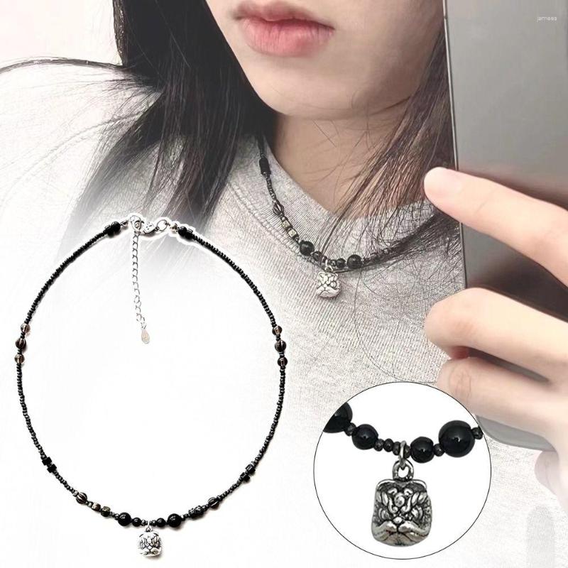 Chains Natural Stone Beaded Chain Neckalce Retro Style Dancing Lion Pendant Trand Chinese Choker For Man Woman Girl
Chains Natural Stone Beaded Chain Neckalce Retro Style Dancing Lion Pendant Trand Chinese Choker For Man Woman Girl