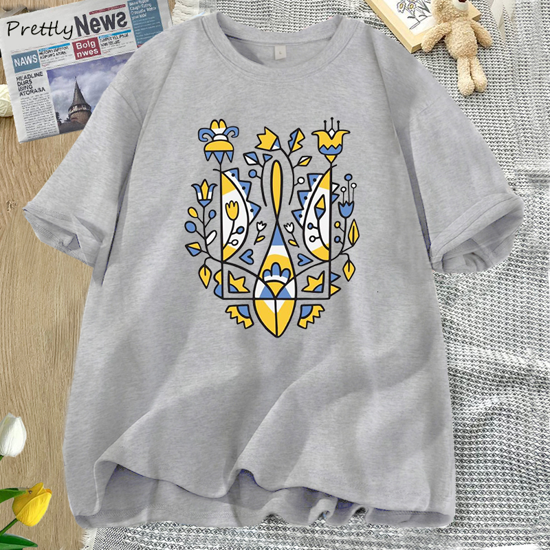 Men's T-Shirts Ukrainian T-shirt Women Men Cotton Ukraine T-Shirt Unisex Ukraine Graphic Oversized Woman Clothing