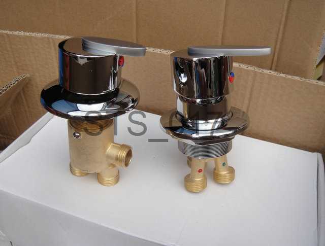 Kitchen Faucets MTTUZK Solid Brass Bathtub Hot and Cold Mixing Faucet Split Mixer 1 in 2 out Switch Bathtub Tap Bathroom Shower Faucet x0712