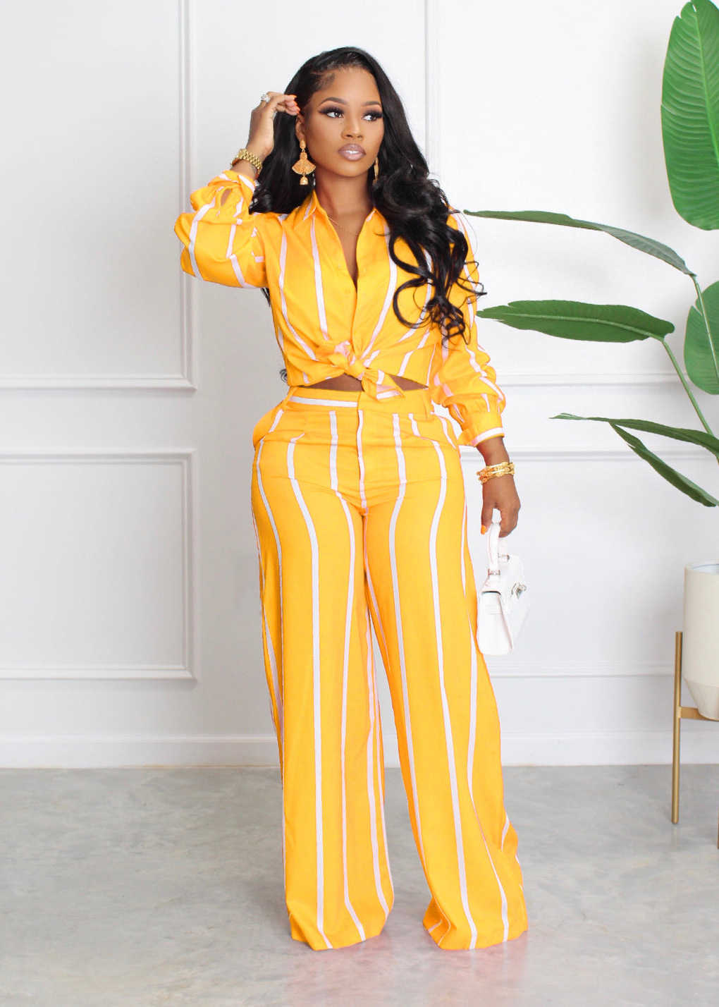 Women Designers Clothes 2023 tracksuits Printed Stripe Shirt Long Sleeve Loose Straight Set Two Pieces sport suits