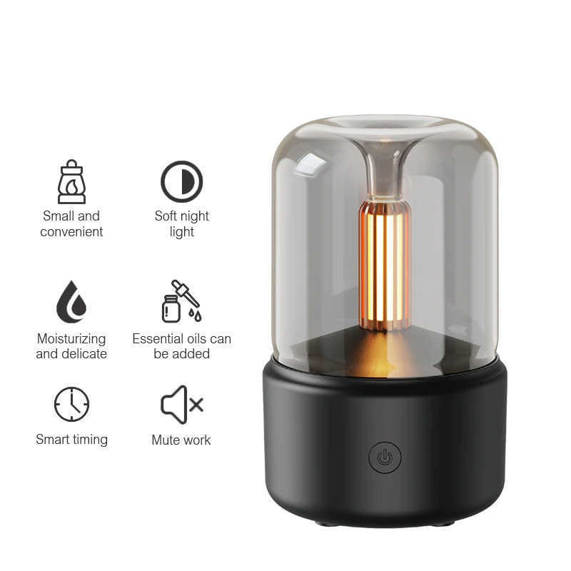 Aromatherapy Wired Air Humidifier Bedroom Mini Mute Ultrasonic Usb Fogger Diffuser Purifier 260ML USB Cool Mist Maker Aroma Machine