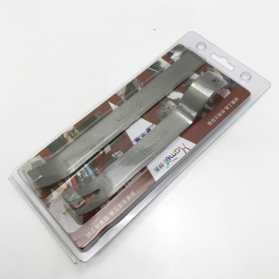 Non-Scratch Metal Car Pry Tool Set - 4pcs Steel Dash & Interior Trim Remover for Precision Radio Installation and Door Clip Removal HM-498X