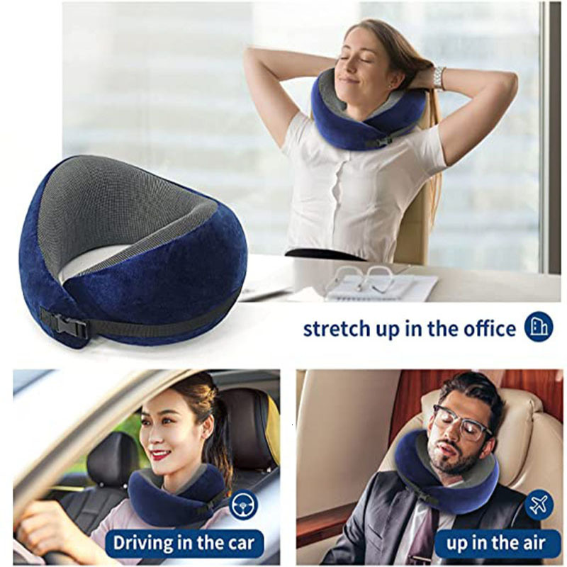 Pillow Memory Foam Neck Cervical Vertebra Travel Portable Noon Break Aircraft U Type Of Sleep Camping Carry Bag 230711