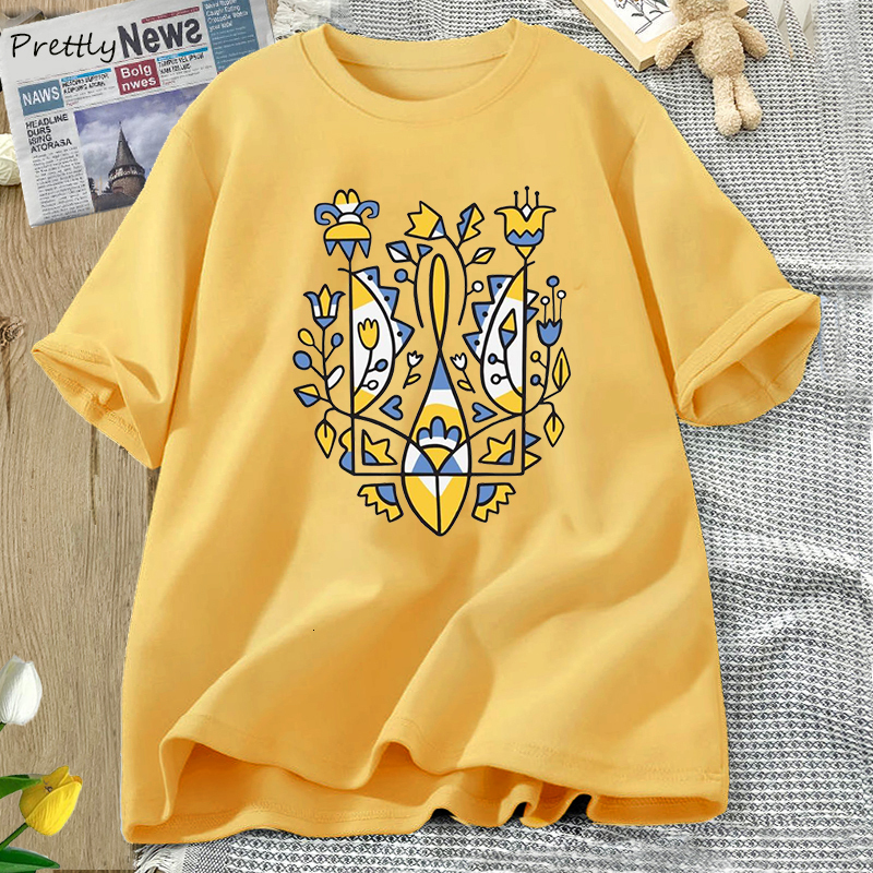 Men's T-Shirts Ukrainian T-shirt Women Men Cotton Ukraine T-Shirt Unisex Ukraine Graphic Oversized Woman Clothing