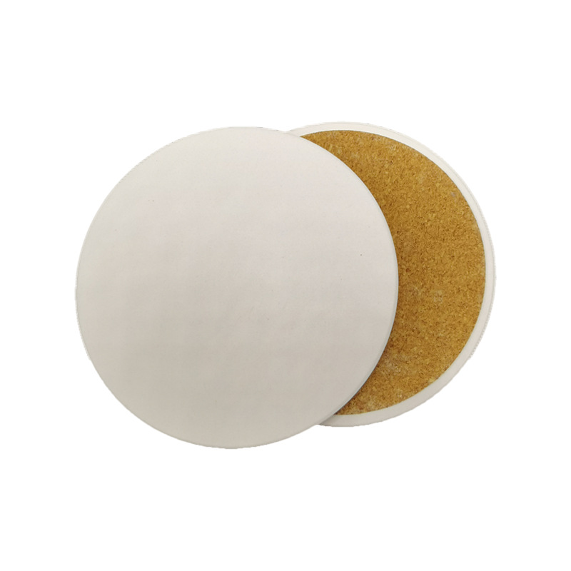 Sublimation Blanks Coaster with Cork Backing Pads Square Round Shaped Absorbent Blank Ceramic Stone Coasters