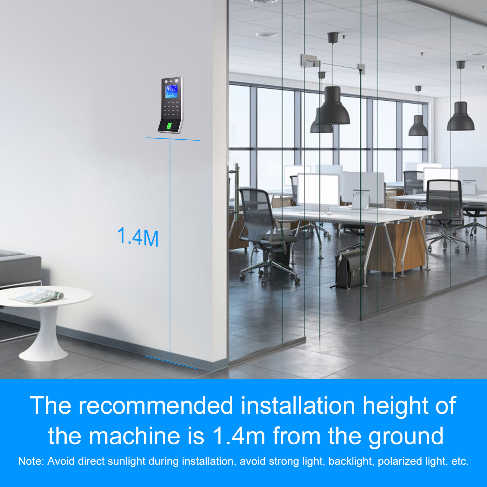 Recognition System Face Fingerprint Password Attendance Machine Access Control Time Clock Recorder ID Card Device Checking in 230712