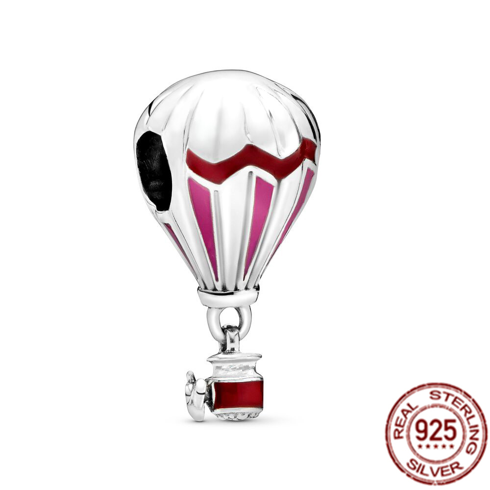 925 Sterling Silver Charm Happy Birthday Birthday Cake Balloon Beer Dangle Charm Bead Fit S925 Snake Bracelet Women Jewelry Gift