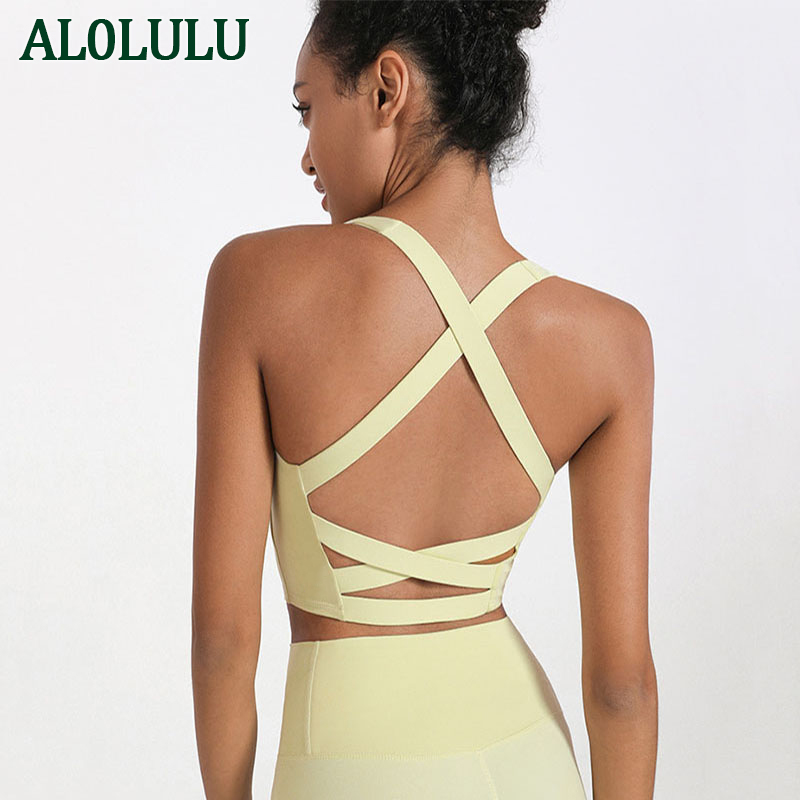 AL0LULU Yoga Summer Fashion Women's Yoga Underwear Five-color Double Cross Shockproof Sexy Sports Bra Fitness Running Shaping, Yellow
AL0LULU Yoga Summer Fashion Women's Yoga Underwear Five-color Double Cross Shockproof Sexy Sports Bra Fitness Running Shaping, Yellow