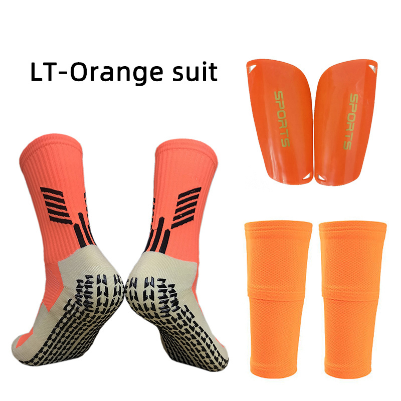 Protective Gear A Set Hight Elasticity Football Shin Guards Adults Kids Sports Legging Cover Outdoor Protection Nop Slip Soccer Socks 230713