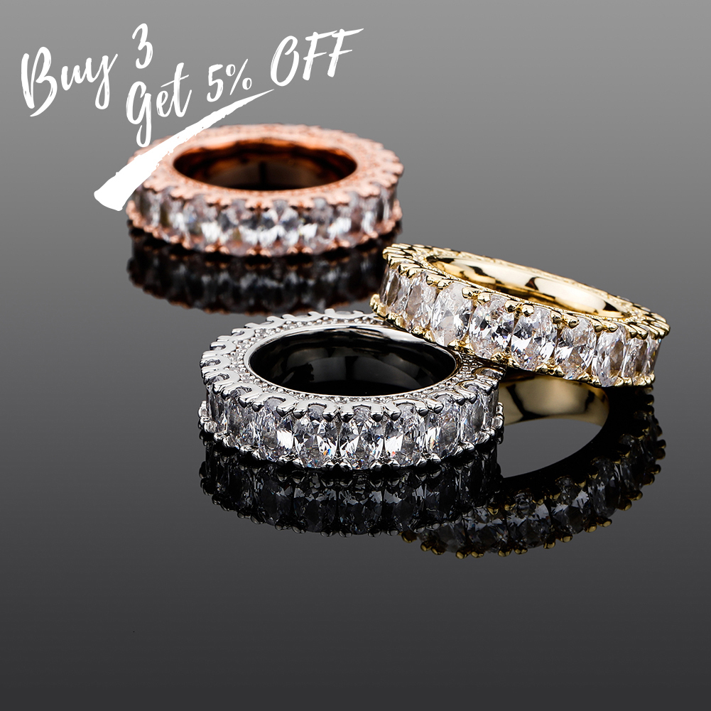 Wedding Rings TOPGRILLZ Womens Ring Full Iced Out Micro Pave Cubic Zirconia Simple Rings Wedding Rings Hip Hop Jewelry For Gift 230713