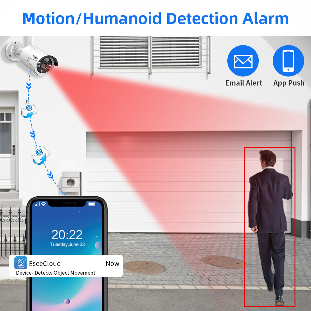 IP Cameras Hiseeu 1536P Wireless Camera 3 6mm Lens Waterproof Security WiFi for CCTV System Kits Pro APP View 230712
