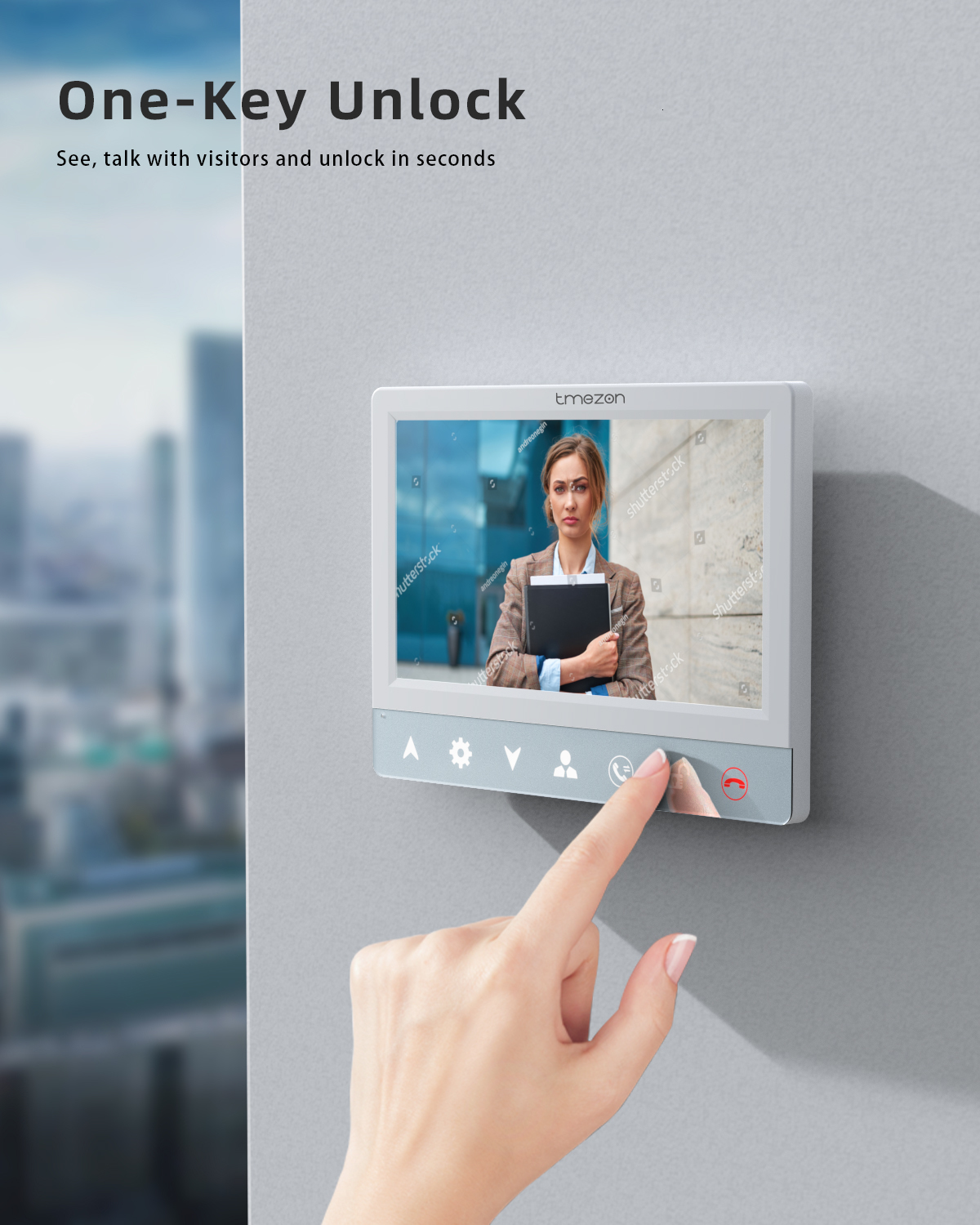 Smart Lock TMEZON 7 Inch 1080P TFT Wired Video Intercom System with 1x Camera Support Recording Snaps Doorbell 1 MONITOR 230712