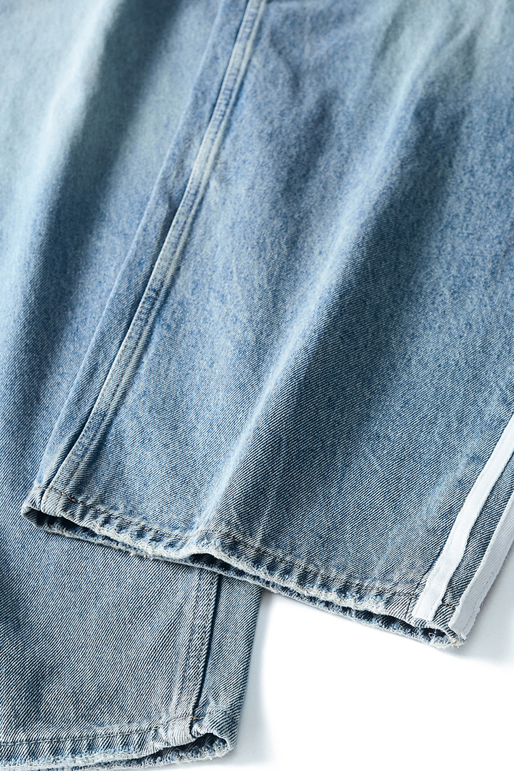 Men's Jeans Washed Jeans for Men Blue Pants Washed Straight Denim Jeans Loose Fit Striped Baggy Wide Leg Flared Jeans Men Streetwear