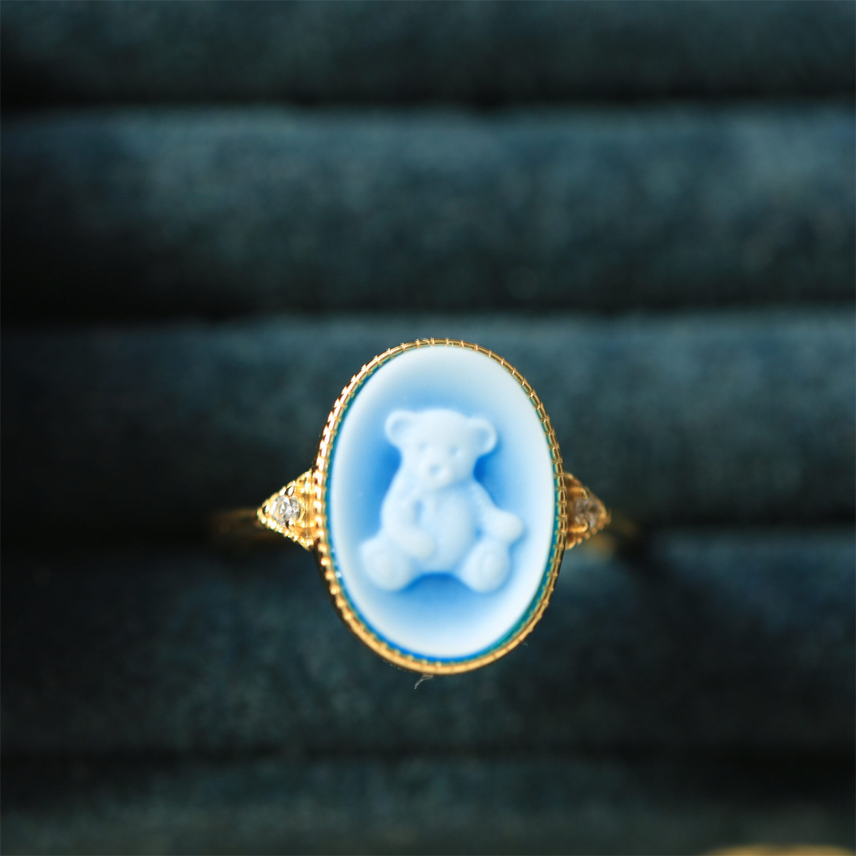 Wedding Rings S925 Silver 18k Gold-plated Colorful Agate Beauty Ring For Women Girls Vintage Beauty Girl Ring Fashion Jewelry Gift 230713