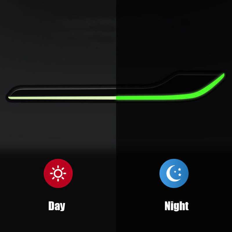 4Pcs Luminous Car Door Handle Protector Stickers Door Handle Anti Scratch Decor Strip Accessories for Tesla Model 3/ Y 2019-2022