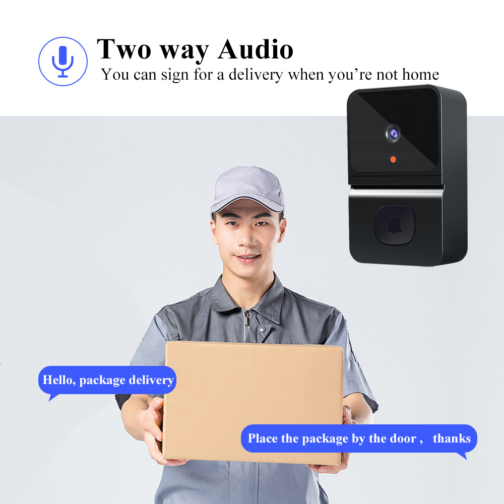 Doorbells WiFi Video Doorbell Smart Home Wireless Security Protection Camera Ring Door Bell Intercom Night Vision Rechargeable Kement APP 230712