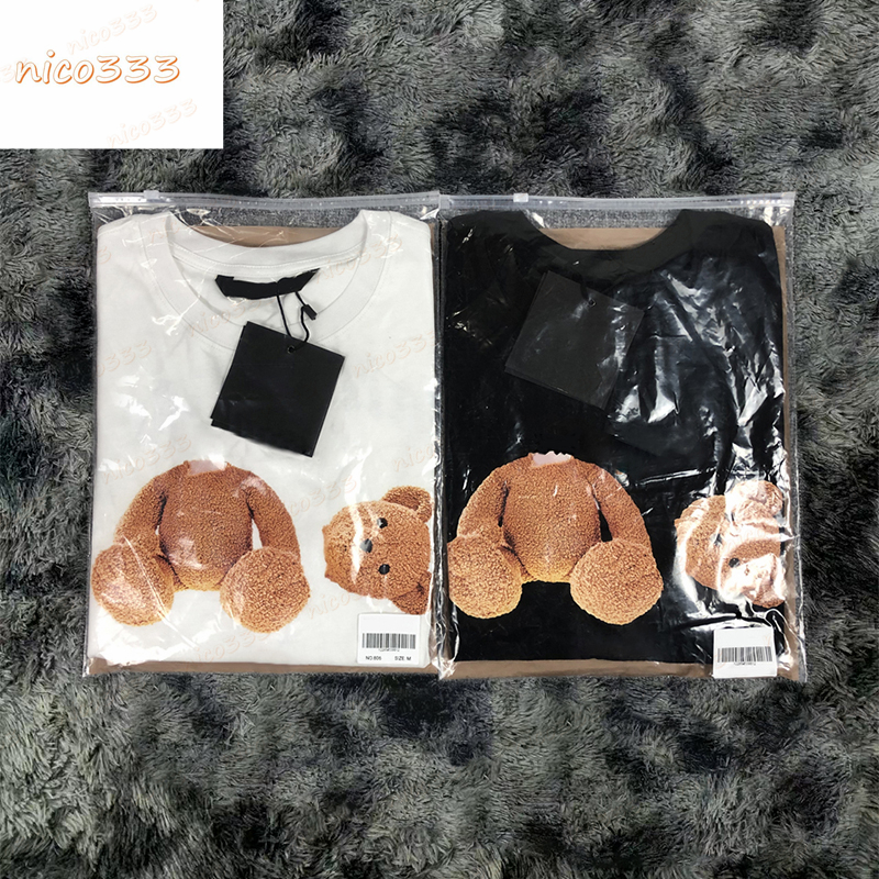 23ss New t shirt broken head bear star skull letters printed cotton loose hundred with street personality men womens, #02
23ss New t shirt broken head bear star skull letters printed cotton loose hundred with street personality men womens, #02