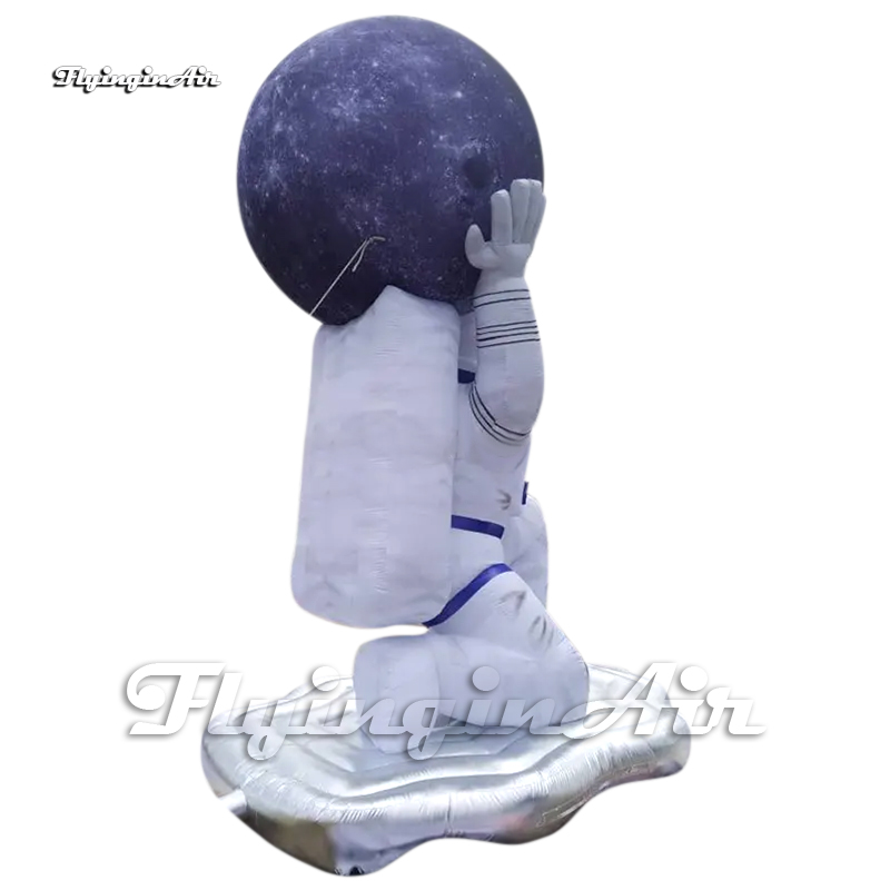Wonderful Large Advertising Inflatable Astronaut Air Blow Up Spaceman Figure Model With A Planet Balloon For Space Show