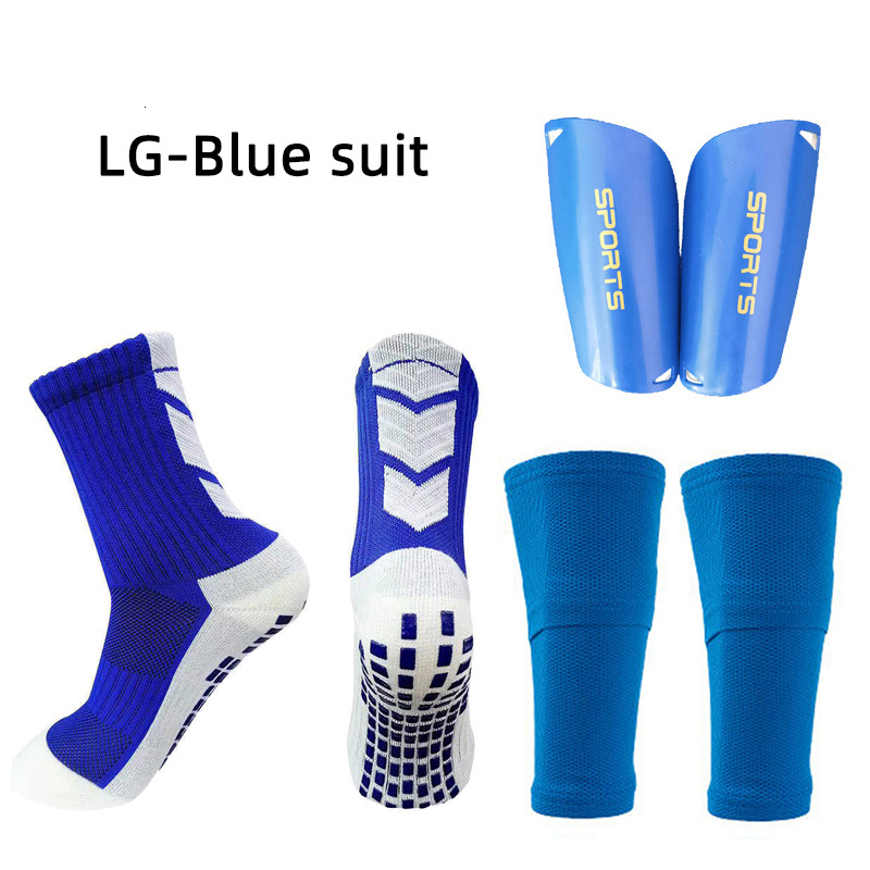 Protective Gear A Set Hight Elasticity Football Shin Guards Adults Kids Sports Legging Cover Outdoor Protection Nop Slip Soccer Socks 230713