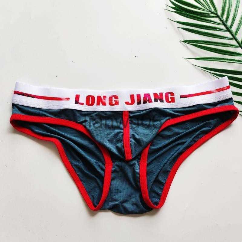 Underpants 1PC Brand Men Sexy Briefs Tanga Hombre Ice Silk Gay Bikini Underwear Soft Contrast Color Male Panties J230713