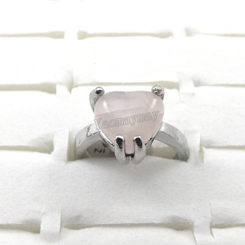Wedding Rings Fashion Natural Light Pink Crystal Rings Women's Jewelry 50pcs Wholesale 230713