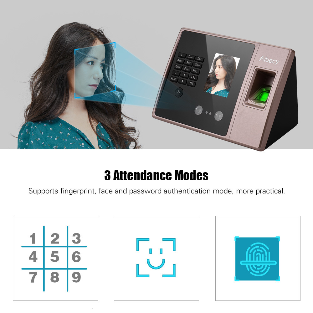 Recognition System Multi language Biometric Fingerprint Time Attendance Clock Recorder Employee Recording Device Electronic Machine 230712
