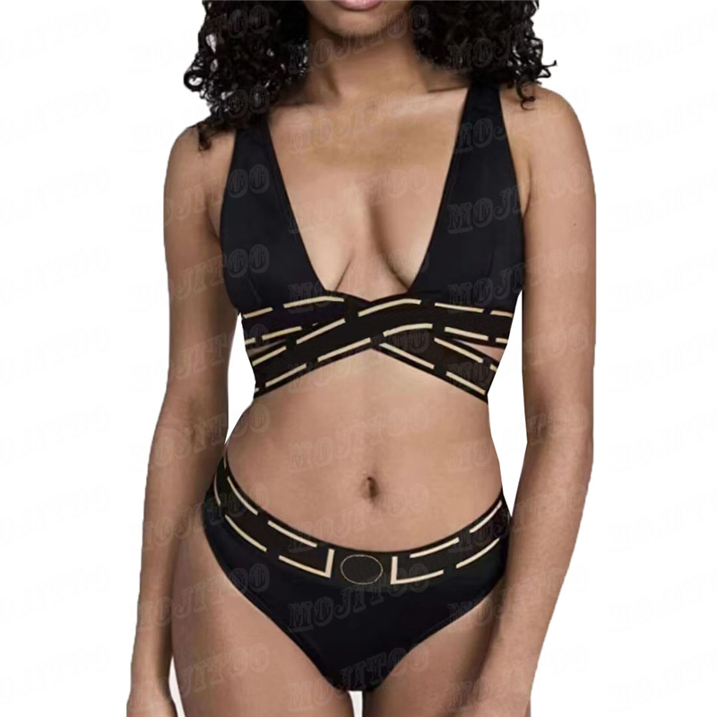 Classic Print Bikini Sets Women Swimsuits Designer Bathing Suits Cross Elastic Strap Bikini Underwear, Black
Classic Print Bikini Sets Women Swimsuits Designer Bathing Suits Cross Elastic Strap Bikini Underwear, Black