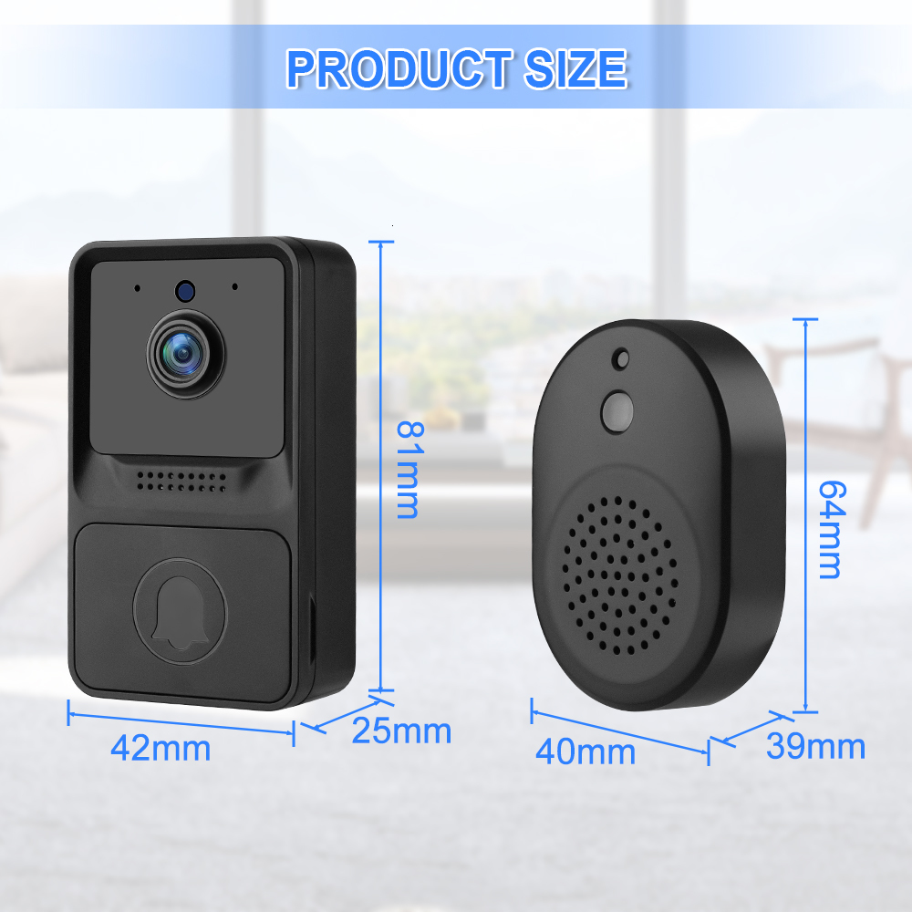 Doorbells Elecpow Mini Wireless WiFi Video Doorbell Camera Smart Home Door Bell Kits with Cloud Storage Night Vision Security 230712