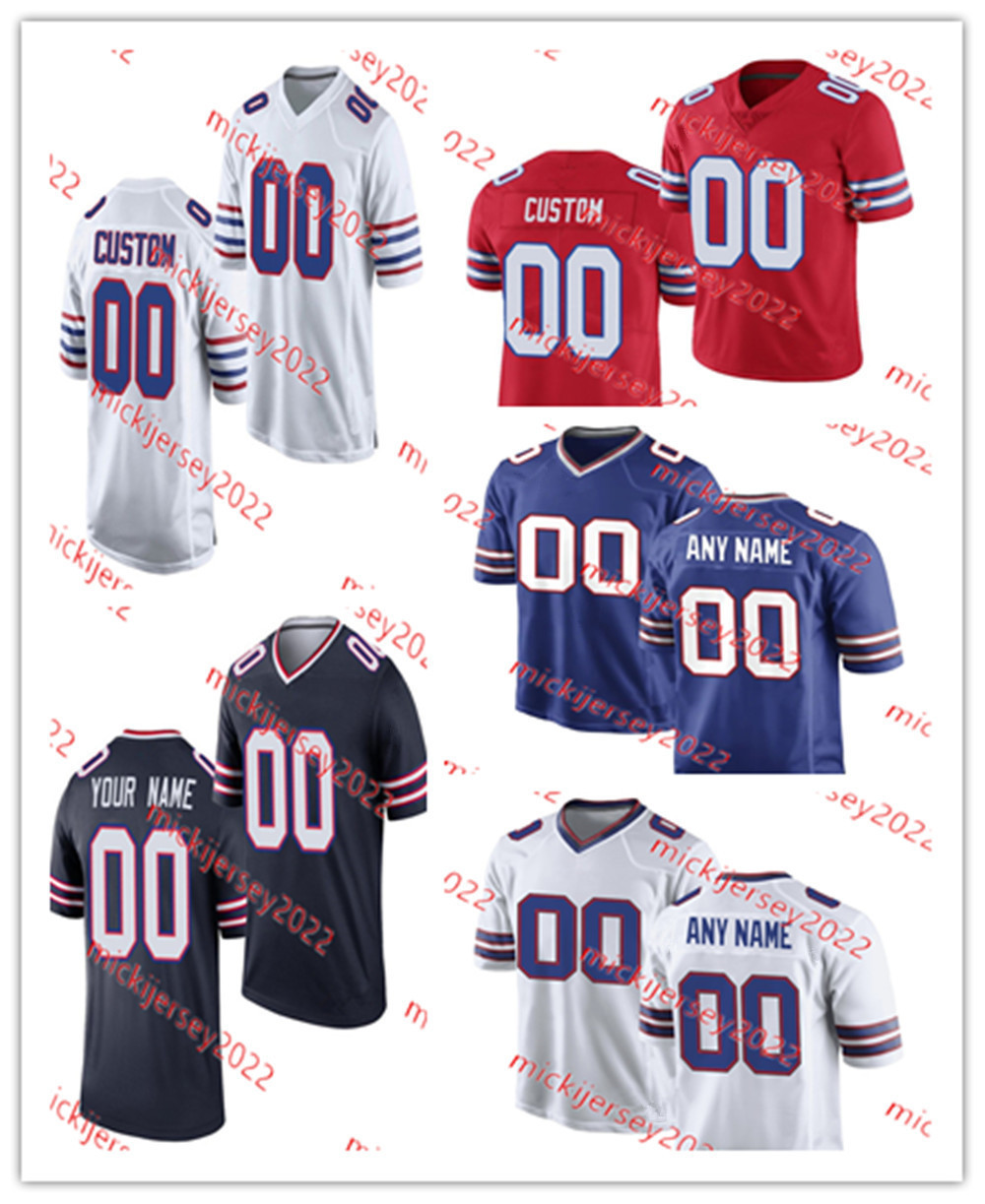 Doug Flutie Jim Kelly Thurman Thomas Jersey Custom Stitched Mens Youth Bruce Smith O. J. Simpson Andre Reed Booker Edgerson Cookie Gilchrist Football Jerseys