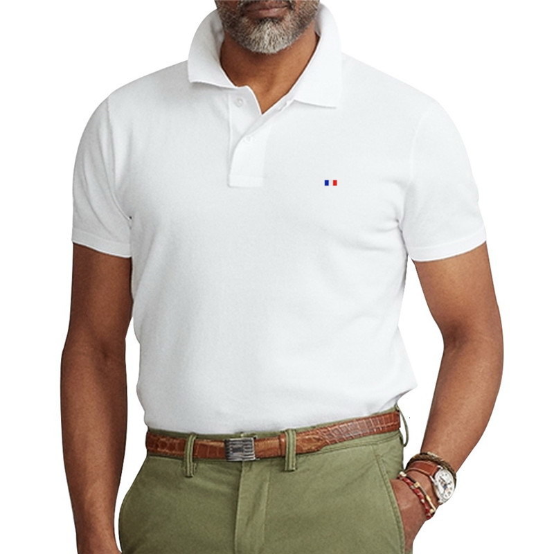 Men s T Shirts Top Quality Solid Color Mens Polo Shirts 100 Cotton Short Sleeve Casual Hommes Fashion Summer Lapel Male Tops 230713