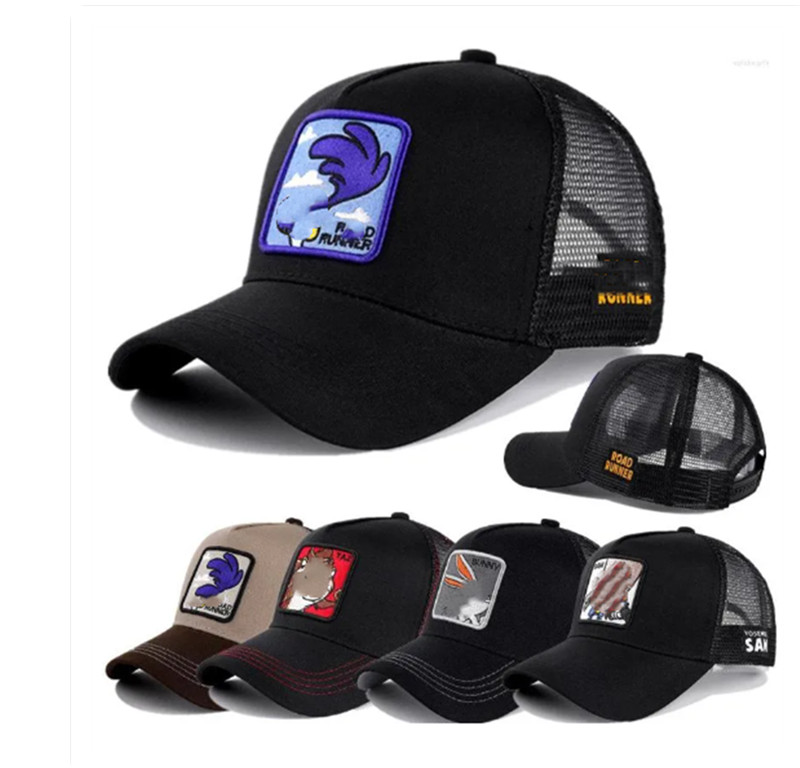 Ball Caps Anime Cartoons Mesh Cap Cotton Baseball For Men Women Trucker Hat Gorras Casquette Drop