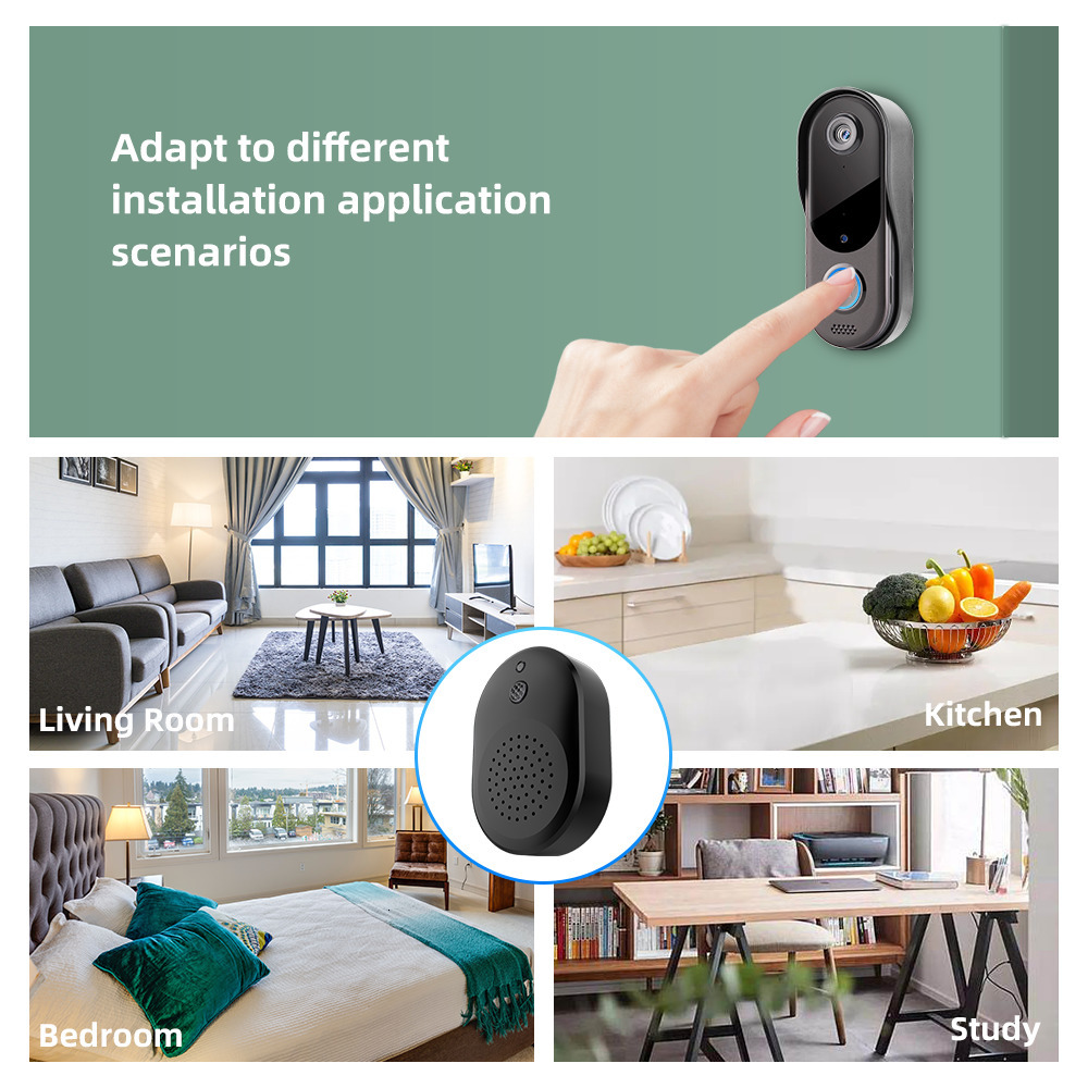 Doorbells Smart Home Security doorbell camera WiFi Video Intercom Door bell Camera Outdoor Wireless Doorbell 2 Way Audio Night Vision 230712