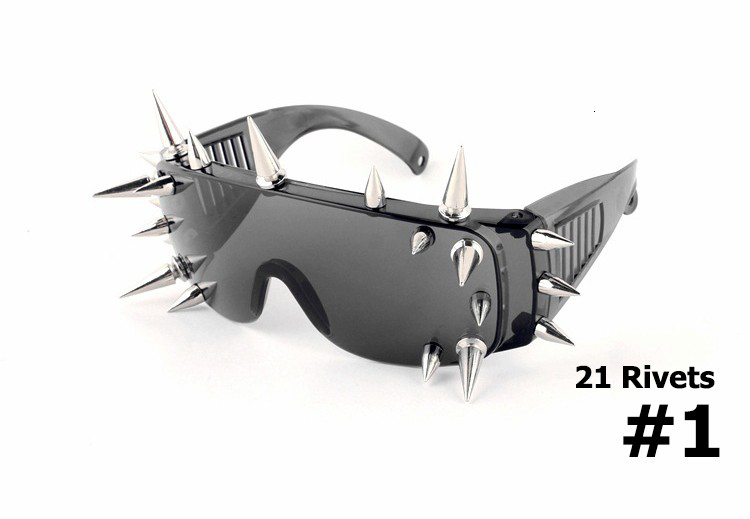 Sunglasses JackJad Rivet Spike Decoration Wild Rock SteamPunk Sunglasses Goggles Cool Fashion Stage Bar Party Sun Glasses De Sol 230712