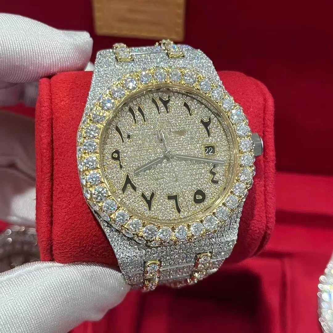 moissanite Mosang stone diamond watches customization can pass the test of mens automatic mechanical movement waterproof watch VVS1, Tool
moissanite Mosang stone diamond watches customization can pass the test of mens automatic mechanical movement waterproof watch VVS1, Tool