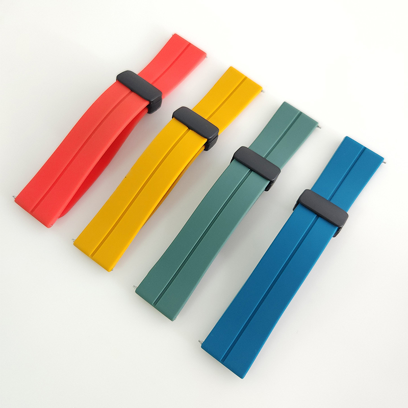 Watch Bands Magnetic Folding Buckle Band For TicWatch Pro 3 Ultra GPSLTE Silicone Strap E3 GTXGTHE2 Bracelet Accessories 230712