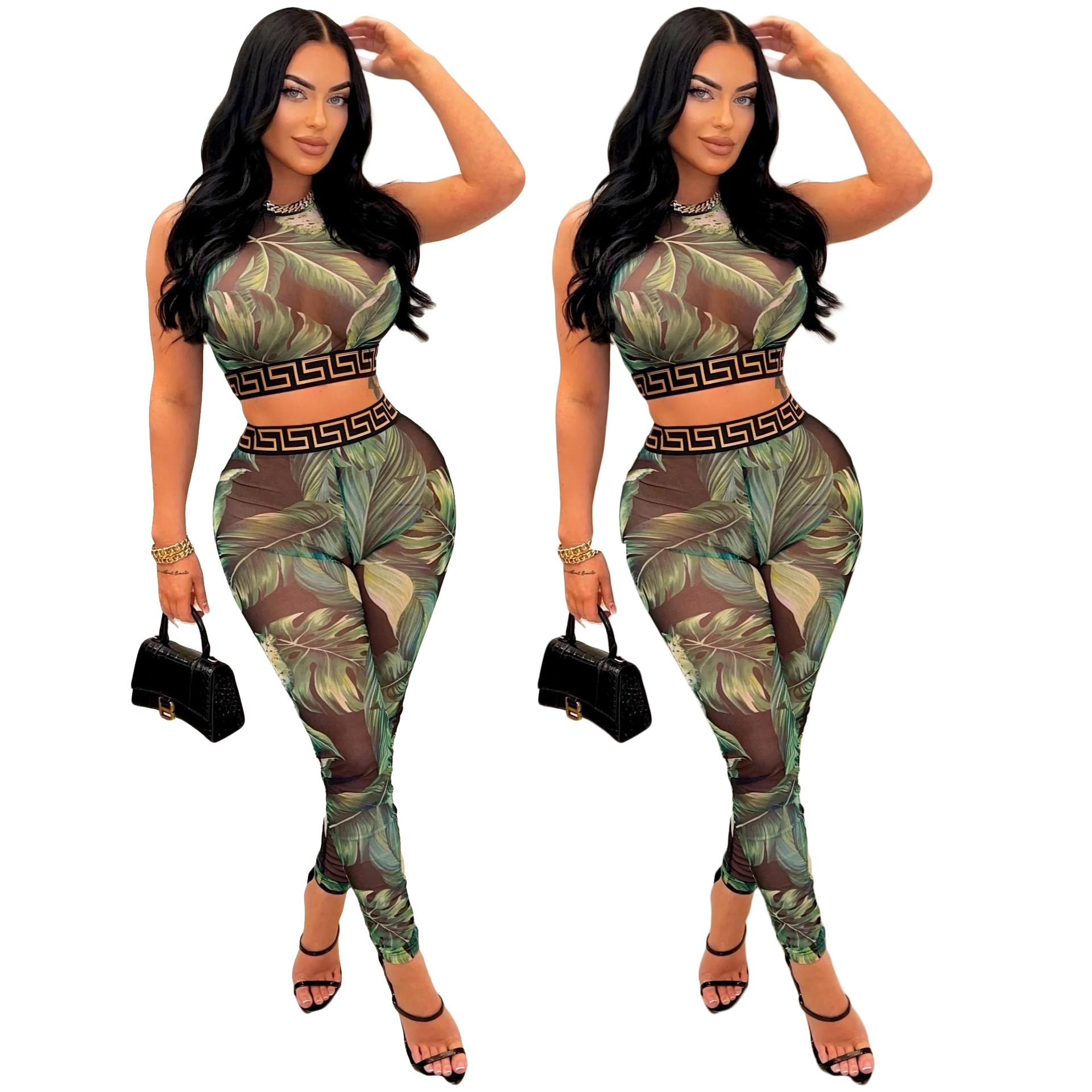 Women's Tracksuits Tops Shirts and Pants Outdoor Sport Outfit Womens Summer Tracksuits Yogo Clothes Vest Letter Print Gym Leggings Tanks and Trou