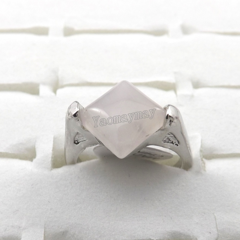 Wedding Rings Fashion Natural Light Pink Crystal Rings Women's Jewelry 50pcs Wholesale 230713